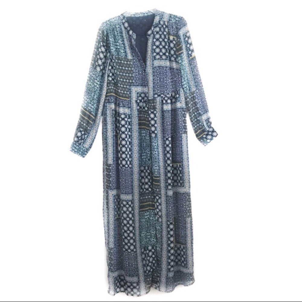 Romeo and Juliet Boho Long maxi dress button down
